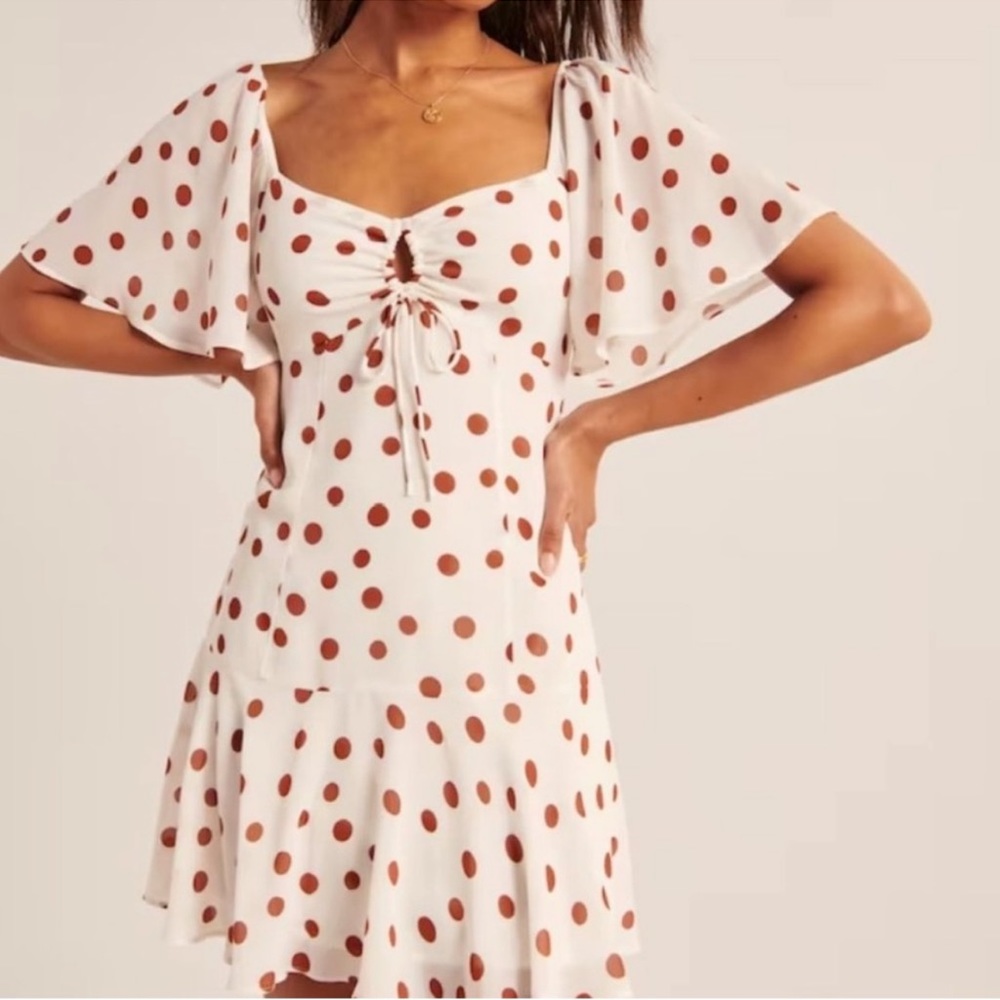 ABERCROMBIE BROWN POLKA DOT DRESS